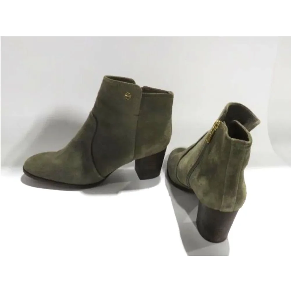 Tory Burch Ankle Boot Olive Green Women's Size 10.5 M